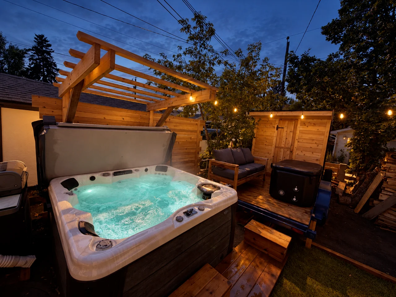 Backyard Spa at Merlot House